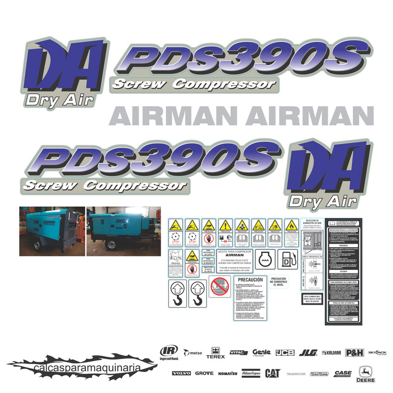 JUEGO DE CALCAS DE RESTAURACION PARA AIRMAN PDS390S 