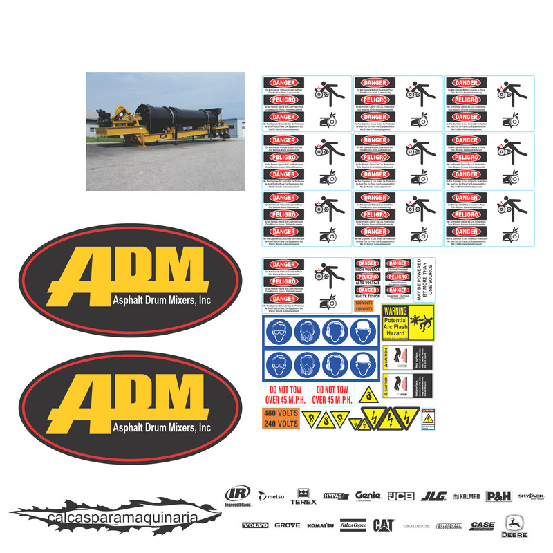 JUEGO DE CALCAS DE RESTAURACION PARA ADM DRUM CALENTADOR