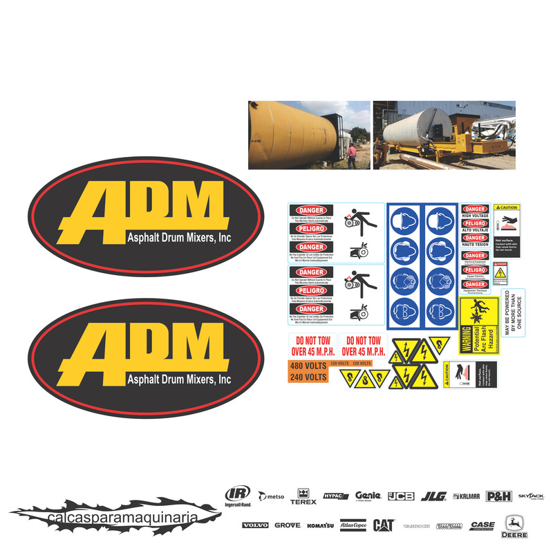 JUEGO DE CALCAS DE RESTAURACION PARA ADM TANQUE