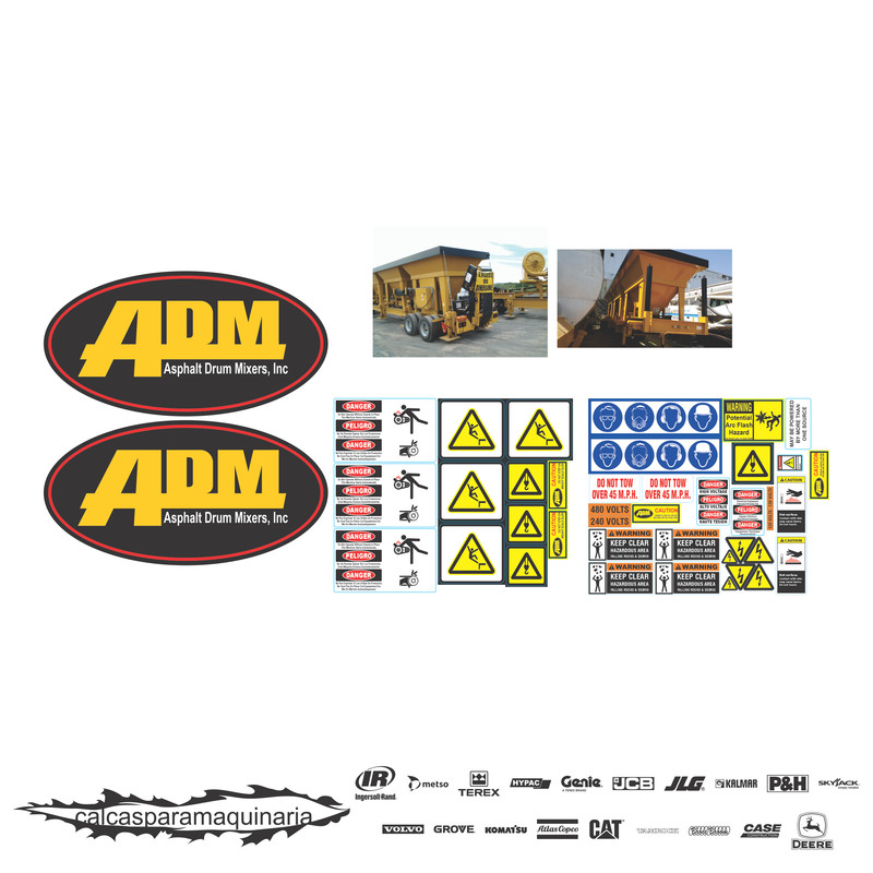 JUEGO DE CALCAS DE RESTAURACION PARA ADM TOLVA