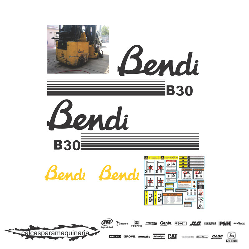JUEGO DE CALCAS DE RESTAURACION PARA BENDI B30 VJO