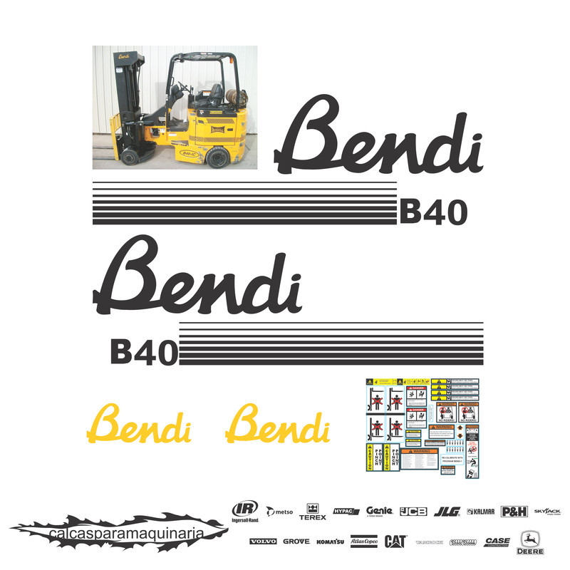 JUEGO DE CALCAS DE RESTAURACION PARA BENDI B40 VJO