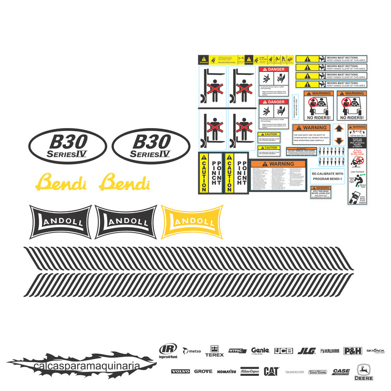 JUEGO DE CALCAS DE RESTAURACION PARA BENDI B30 NVO