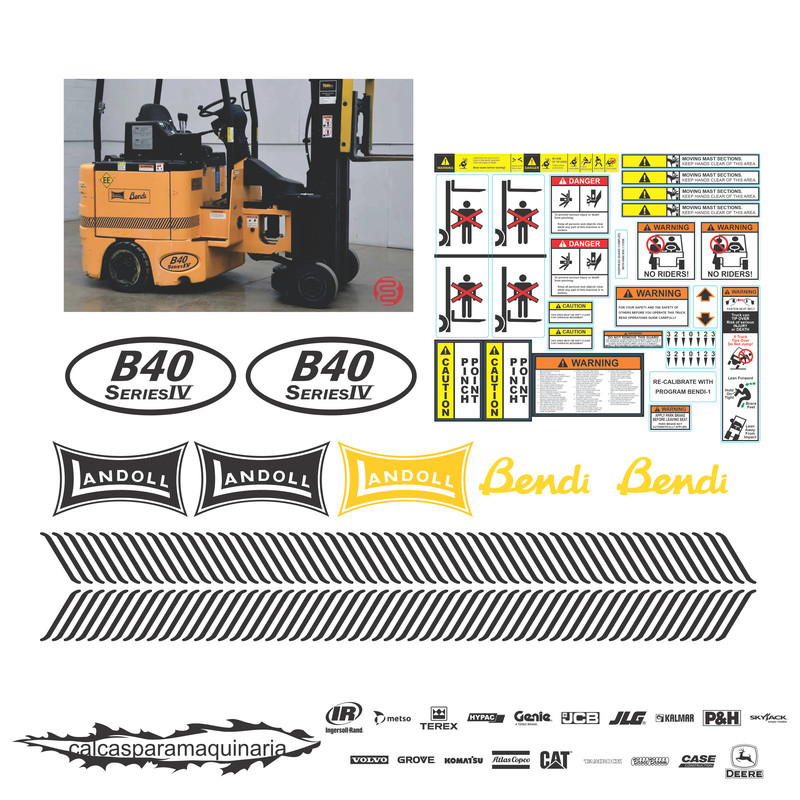 JUEGO DE CALCAS DE RESTAURACION PARA BENDI B40 NVO