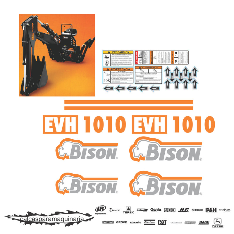 JUEGO DE CALCAS DE RESTAURACION PARA BISON EHV1010 
