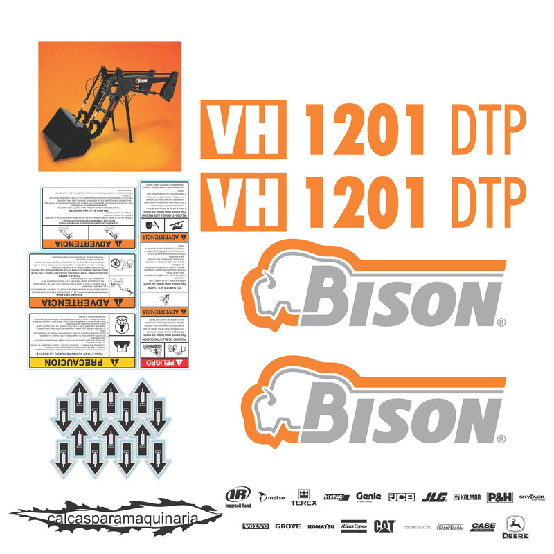 JUEGO DE CALCAS DE RESTAURACION PARA BISON VH1201DTP