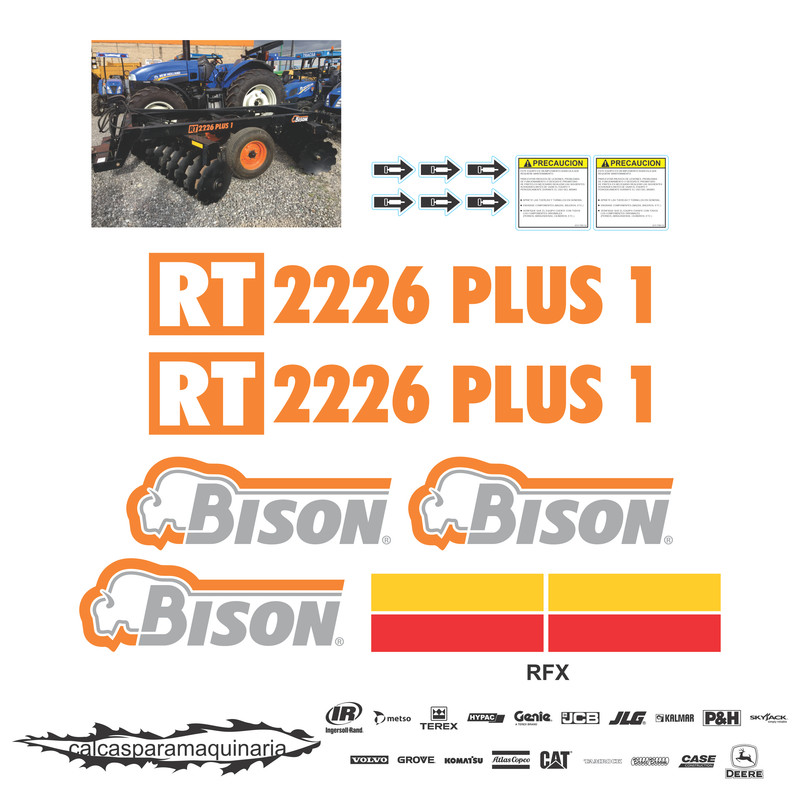 JUEGO DE CALCAS DE RESTAURACION PARA BISON RT2226