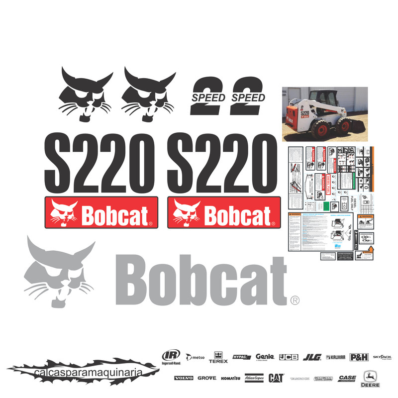 JUEGO DE CALCAS DE RESTAURACION PARA BOBCAT S220 NVO