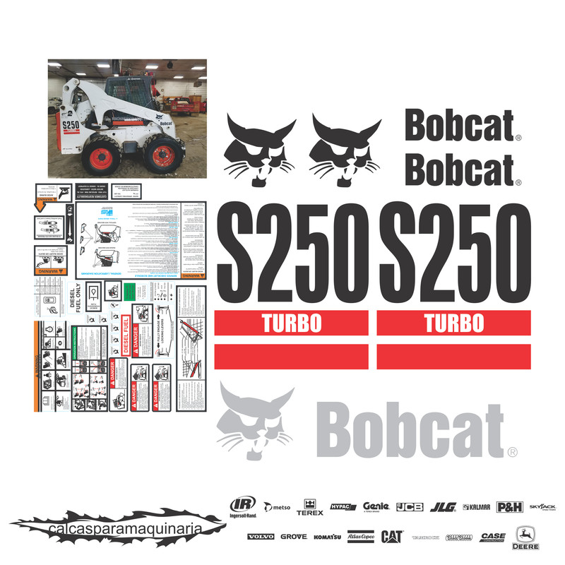 JUEGO DE CALCAS DE RESTAURACION PARA BOBCAT S250 VJO