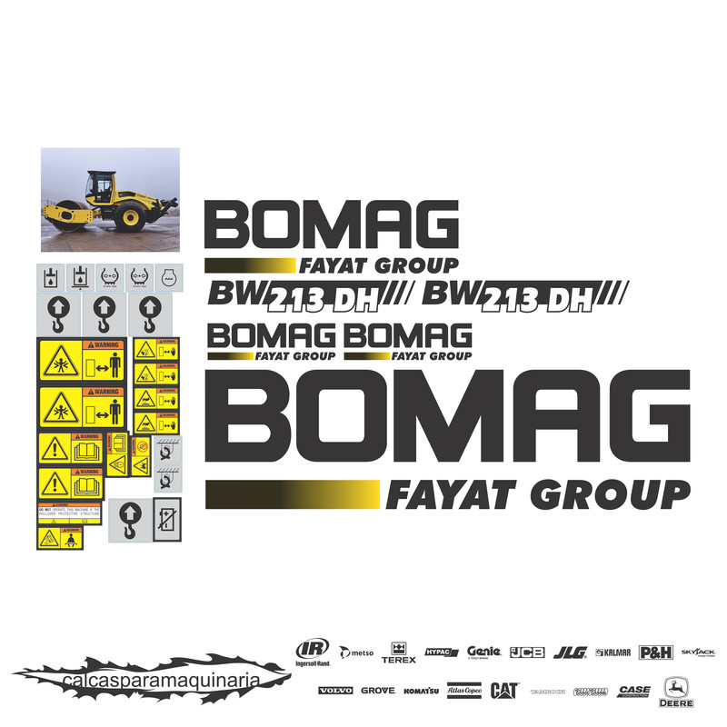 JUEGO DE CALCAS DE RESTAURACION PARA BOMAG BW213DH
