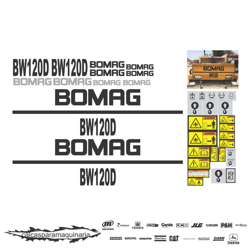 JUEGO DE CALCAS DE RESTAURACION PARA BOMAG BW120 D-2
