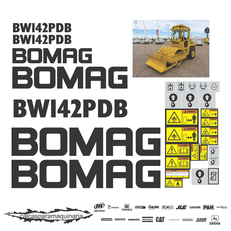 JUEGO DE CALCAS DE RESTAURACION PARA BOMAG BW142PDB