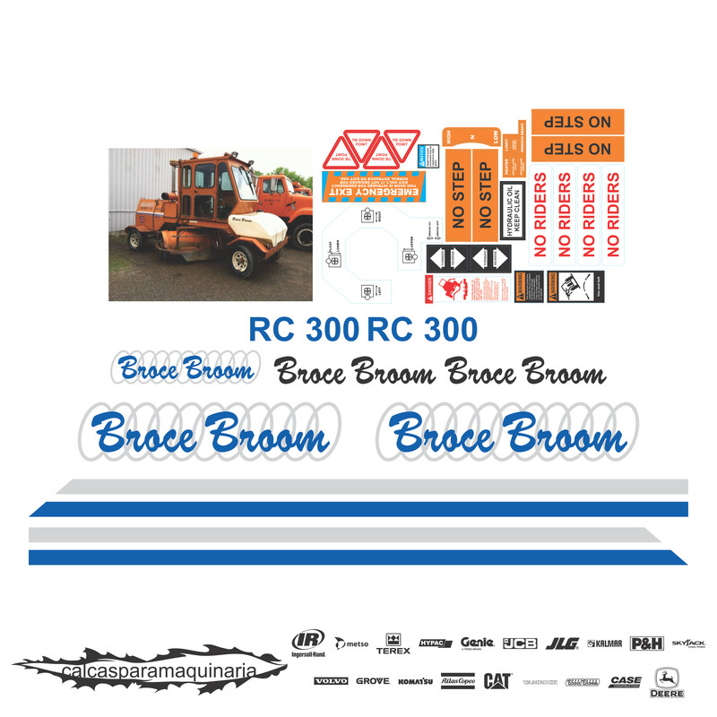 JUEGO DE CALCAS DE RESTAURACION PARA BROCE BROOM RC300