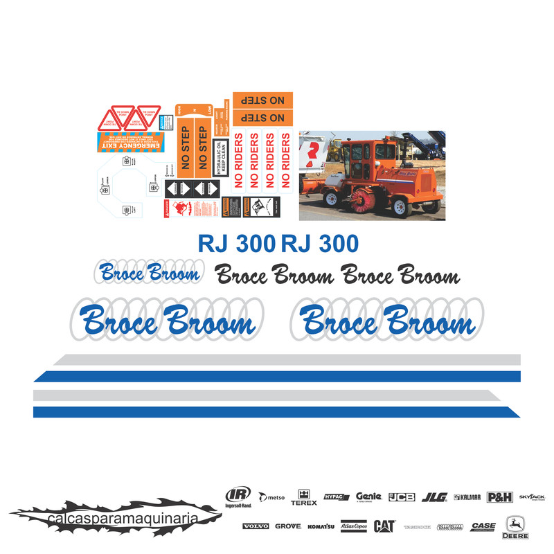 JUEGO DE CALCAS DE RESTAURACION PARA BROCE BROOM RJ300