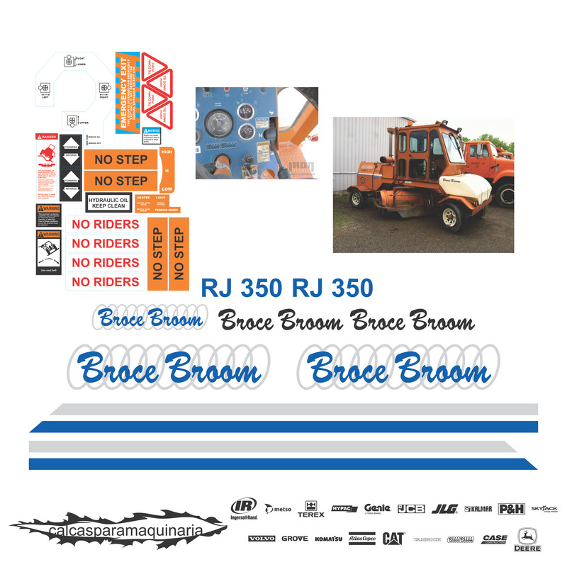 JUEGO DE CALCAS DE RESTAURACION PARA BROCE BROOM RJ350