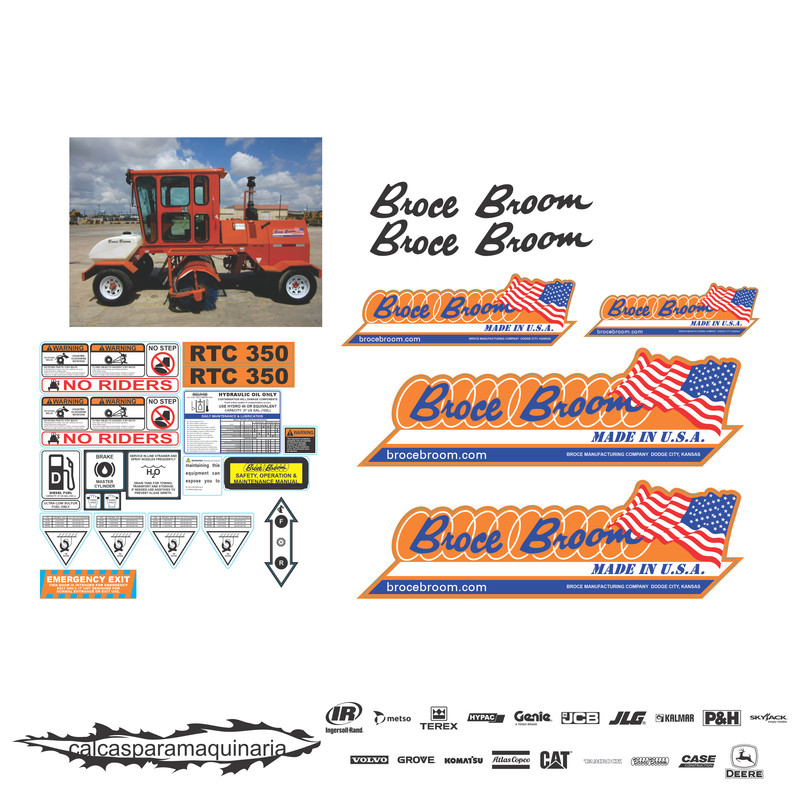 JUEGO DE CALCAS DE RESTAURACION PARA BROCE BROOM RTC350
