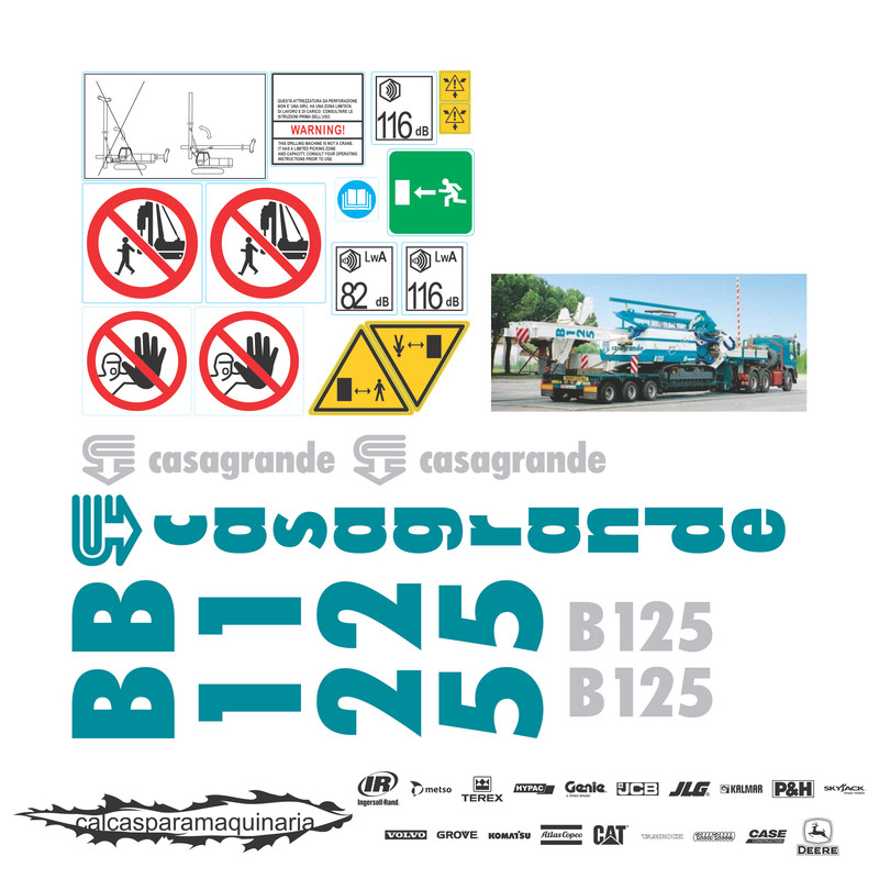 JUEGO DE CALCAS DE RESTAURACION PARA CASAGRANDE B125