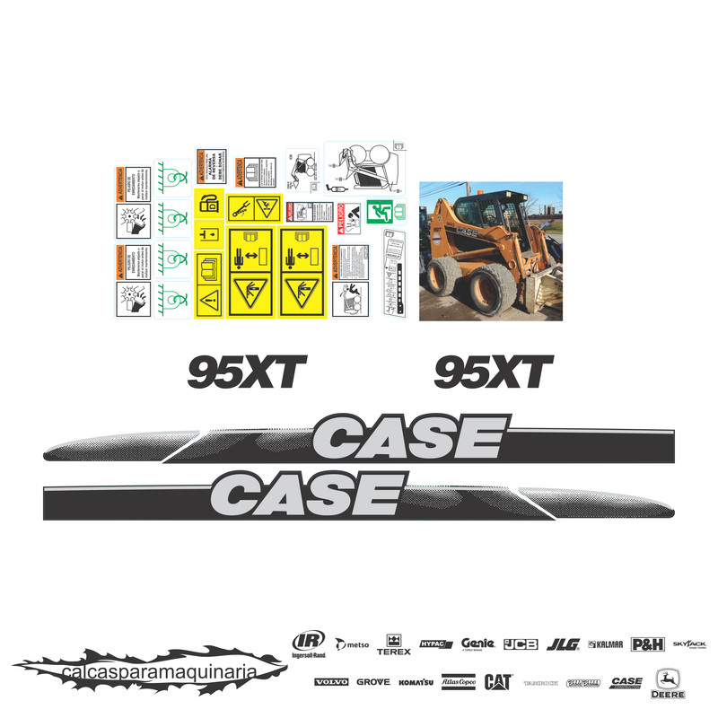 JUEGO DE CALCAS DE RESTAURACION PARA CASE 95XT NVO