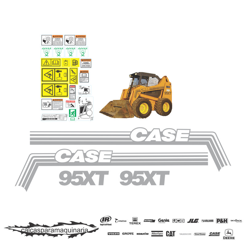 JUEGO DE CALCAS DE RESTAURACION PARA CASE 95XT VJO