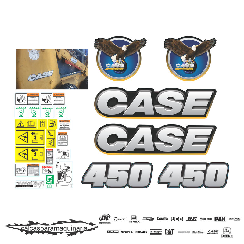 JUEGO DE CALCAS DE RESTAURACION PARA CASE 450 AGUILA