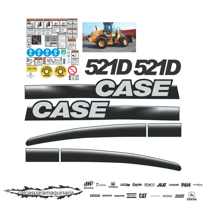 JUEGO DE CALCAS DE RESTAURACION PARA CASE 521D