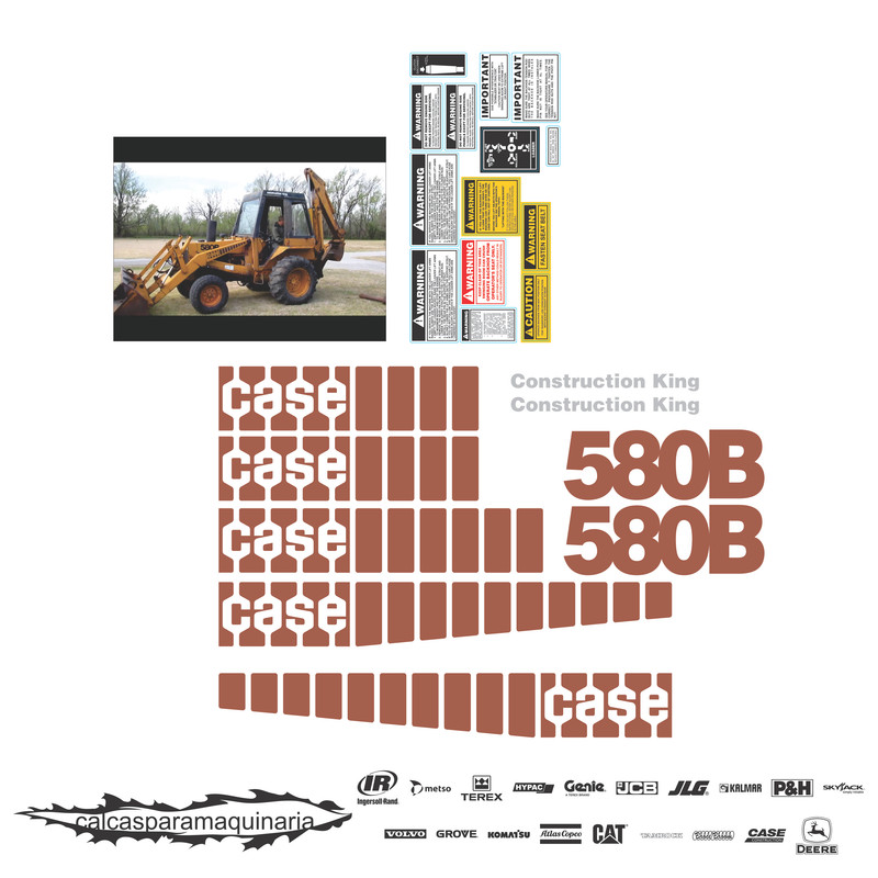 JUEGO DE CALCAS DE RESTAURACION PARA CASE 580B