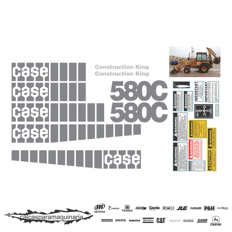 JUEGO DE CALCAS DE RESTAURACION PARA CASE 580C