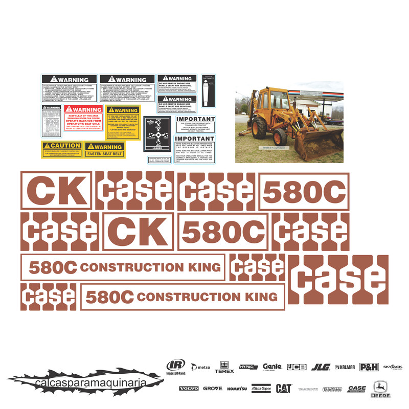 JUEGO DE CALCAS DE RESTAURACION PARA CASE 580CCK