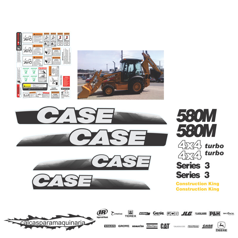 JUEGO DE CALCAS DE RESTAURACION PARA CASE 580MS3