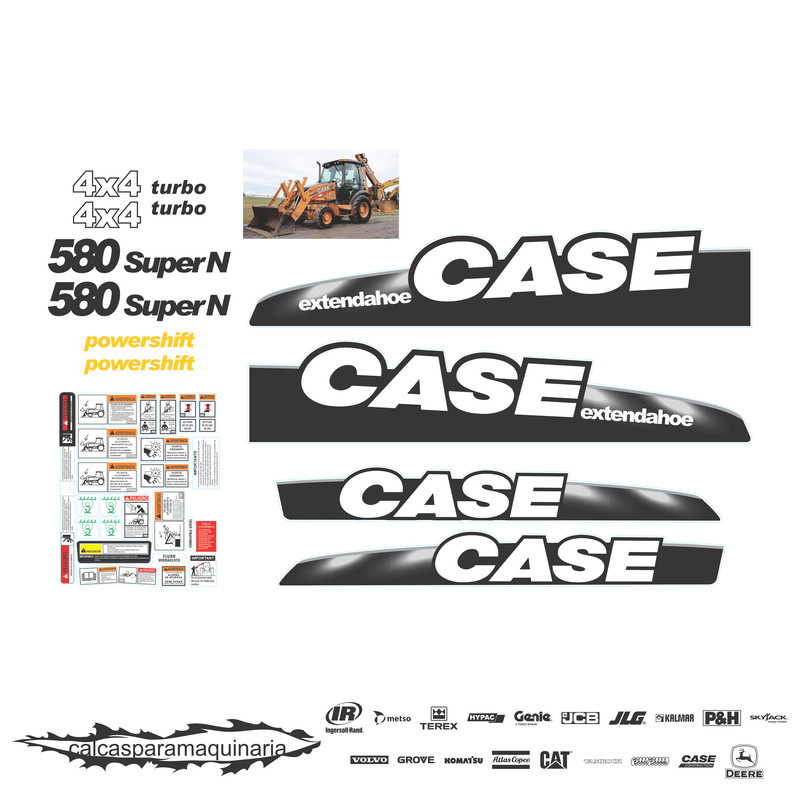 JUEGO DE CALCAS DE RESTAURACION PARA CASE 580 SUPER NS3
