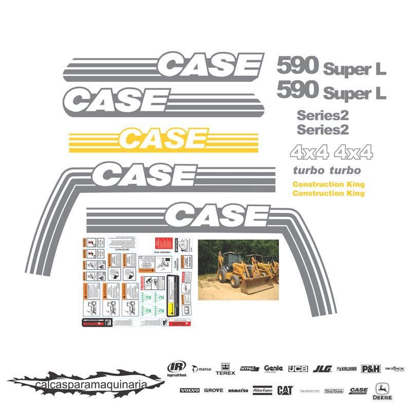 JUEGO DE CALCAS DE RESTAURACION PARA CASE 590SL