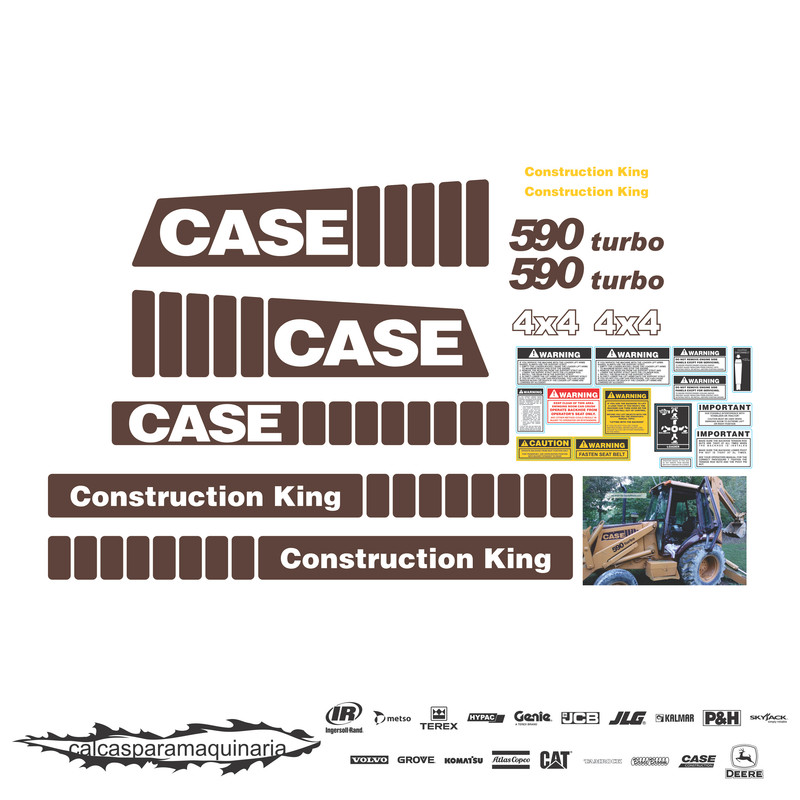 JUEGO DE CALCAS DE RESTAURACION PARA CASE 590 TURBO