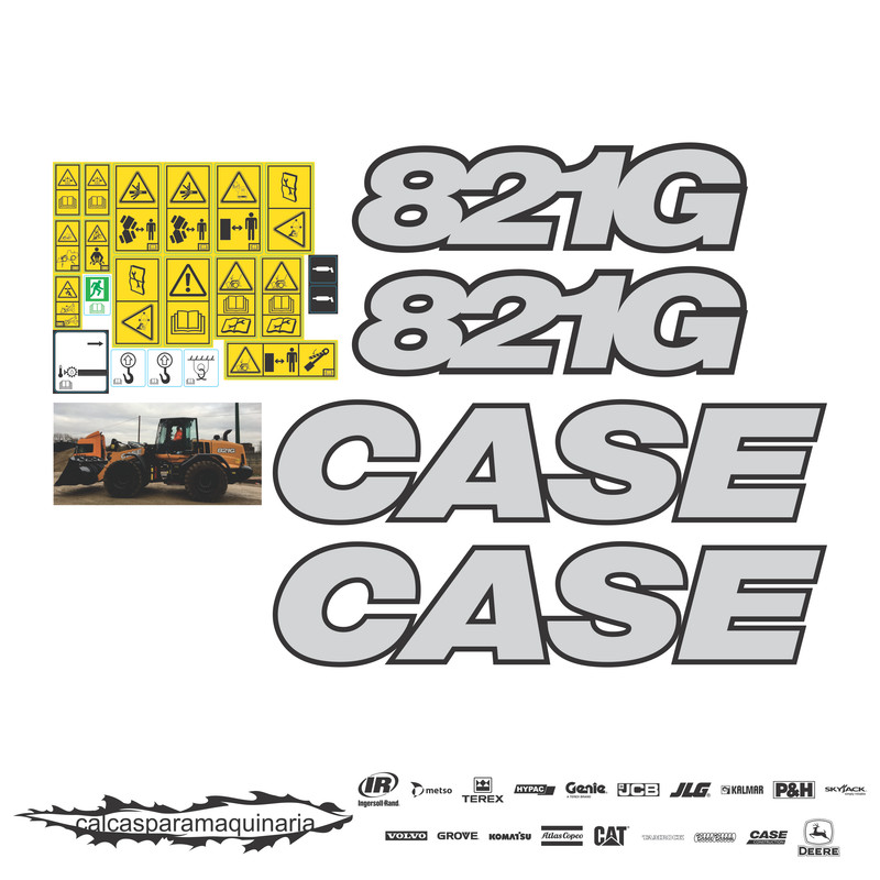 JUEGO DE CALCAS DE RESTAURACION PARA CASE 821G NVO