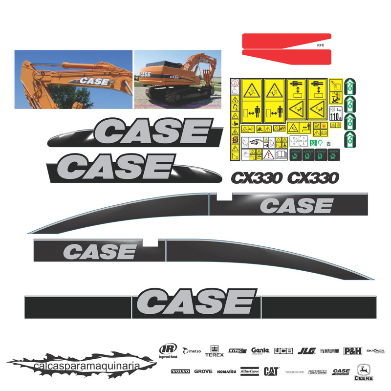 JUEGO DE CALCAS DE RESTAURACION PARA CASE CX330