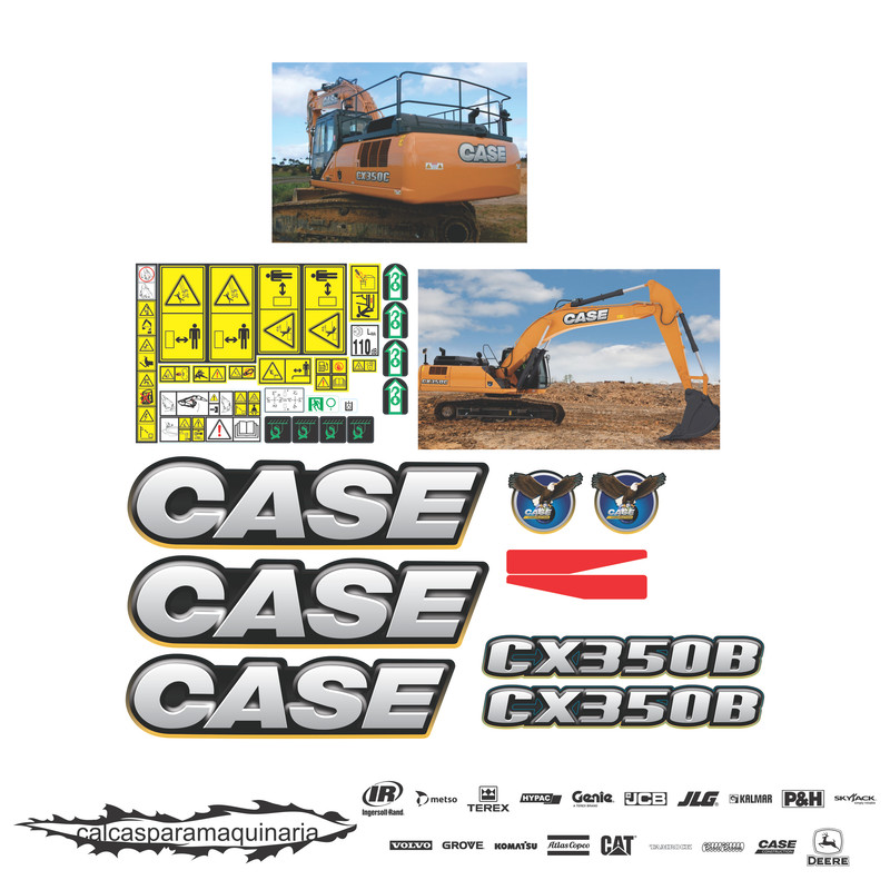 JUEGO DE CALCAS DE RESTAURACION PARA CASE CX350B NVO