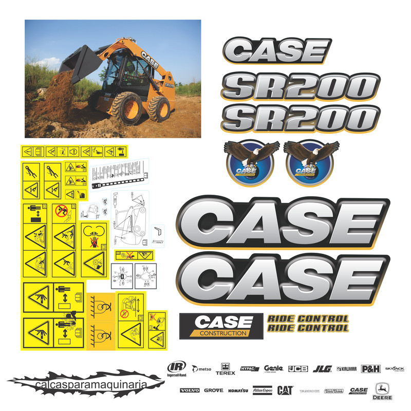JUEGO DE CALCAS DE RESTAURACION PARA CASE SR 200 NVO