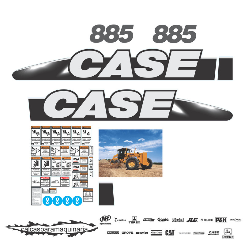 JUEGO DE CALCAS DE RESTAURACION PARA CASE 885