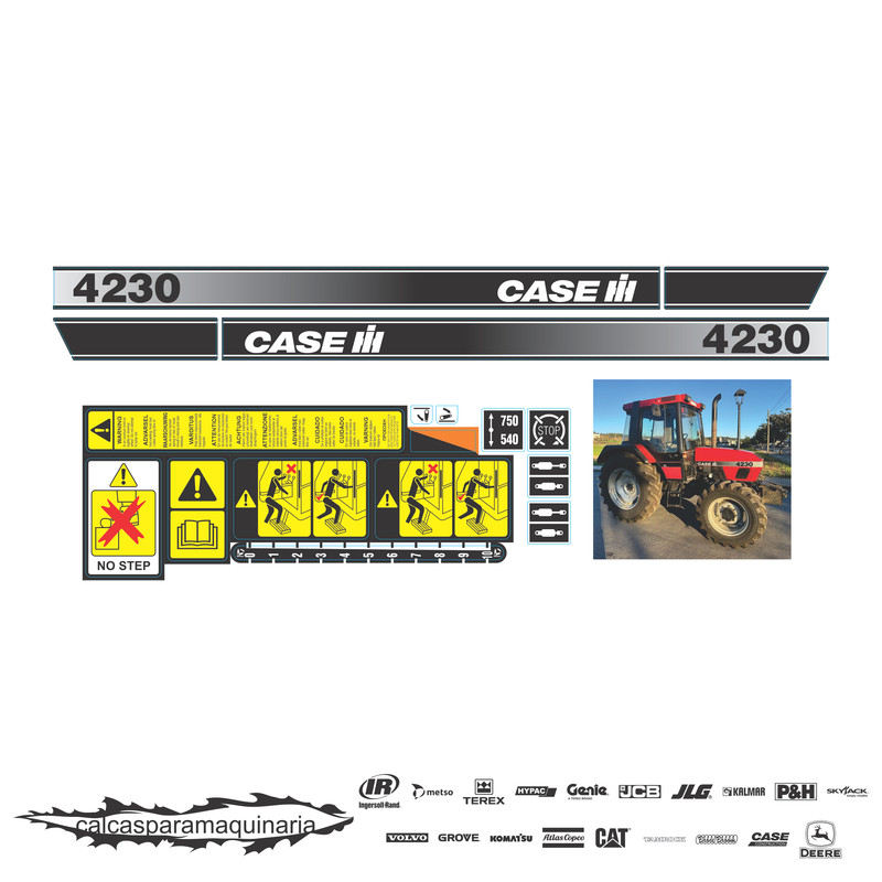 JUEGO DE CALCAS DE RESTAURACION PARA CASE 4230