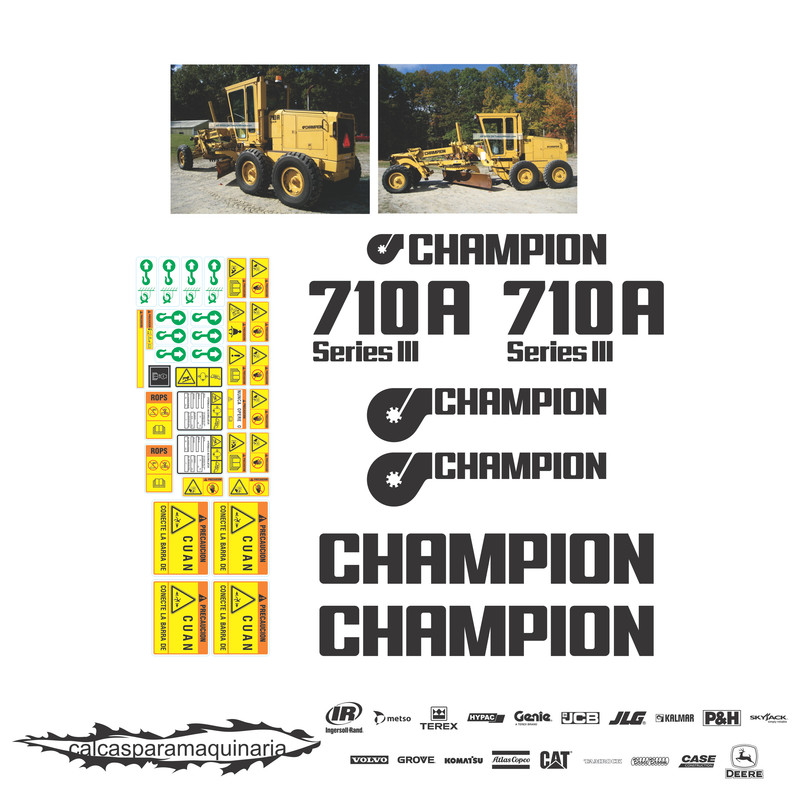 JUEGO DE CALCAS DE RESTAURACION PARA CHAMPION 710AS3