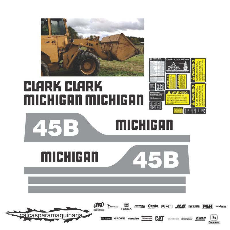 JUEGO DE CALCAS DE RESTAURACION PARA CLARK 45B2