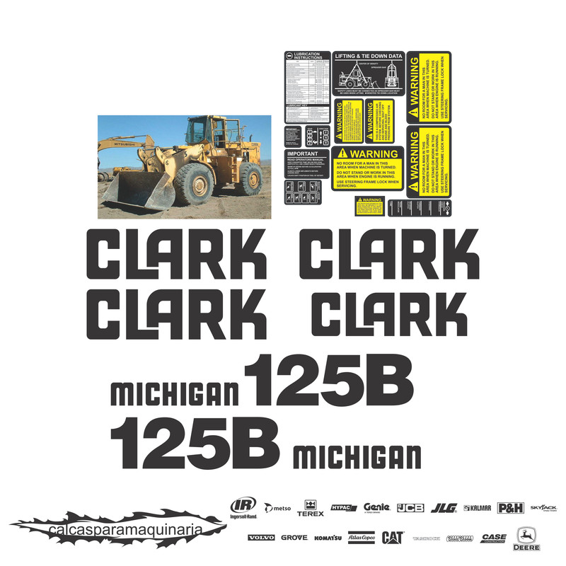 JUEGO DE CALCAS DE RESTAURACION PARA CLARK 125B