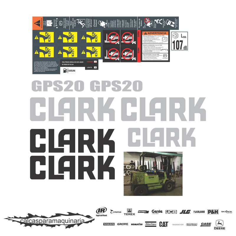 JUEGO DE CALCAS DE RESTAURACION PARA CLARK GPS20
