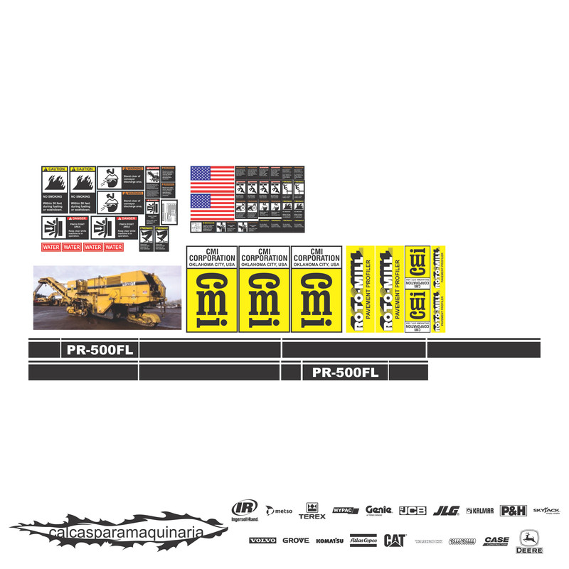 JUEGO DE CALCAS DE RESTAURACION PARA CMI PR500FL