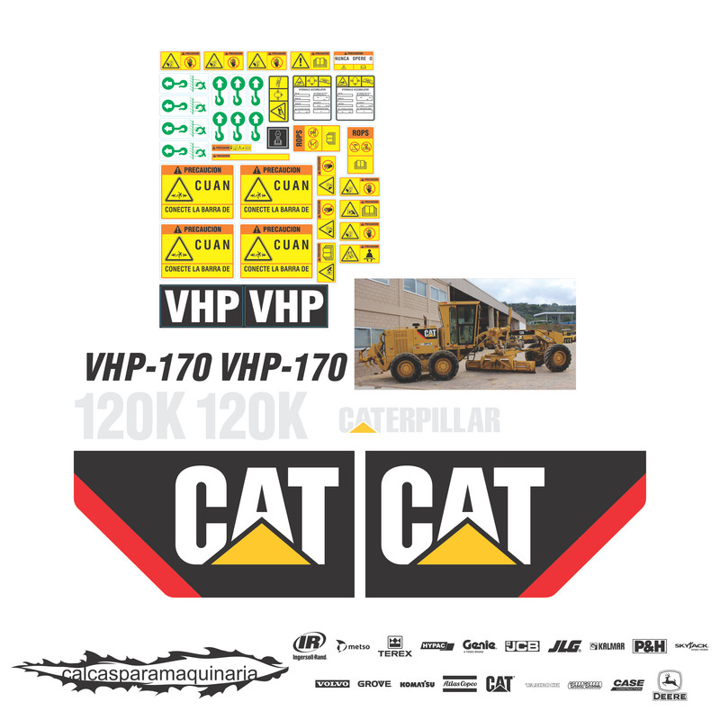 JUEGO DE CALCAS DE RESTAURACION PARA CAT 12K NVO