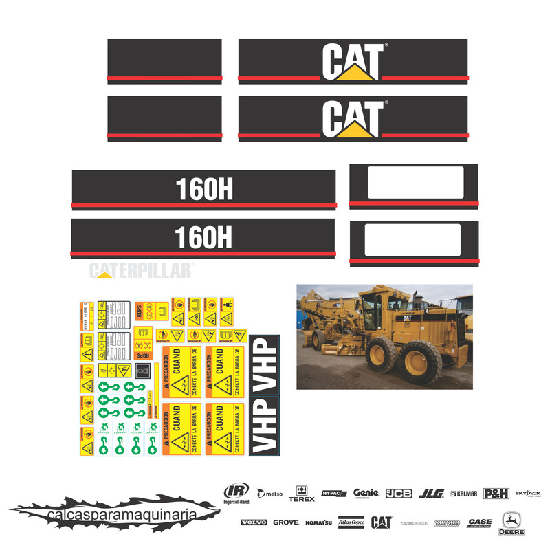 JUEGO DE CALCAS DE RESTAURACION PARA CAT 160H