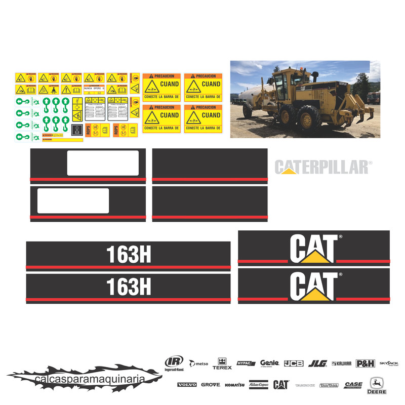 JUEGO DE CALCAS DE RESTAURACION PARA CAT 163H