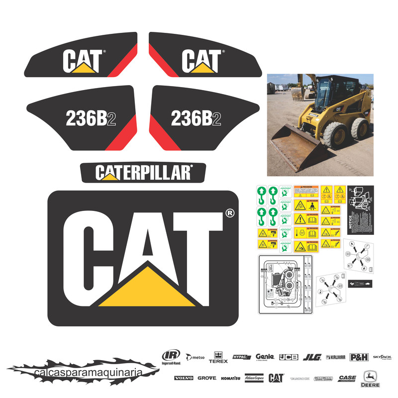 JUEGO DE CALCAS DE RESTAURACION PARA CAT 236B2 NVO