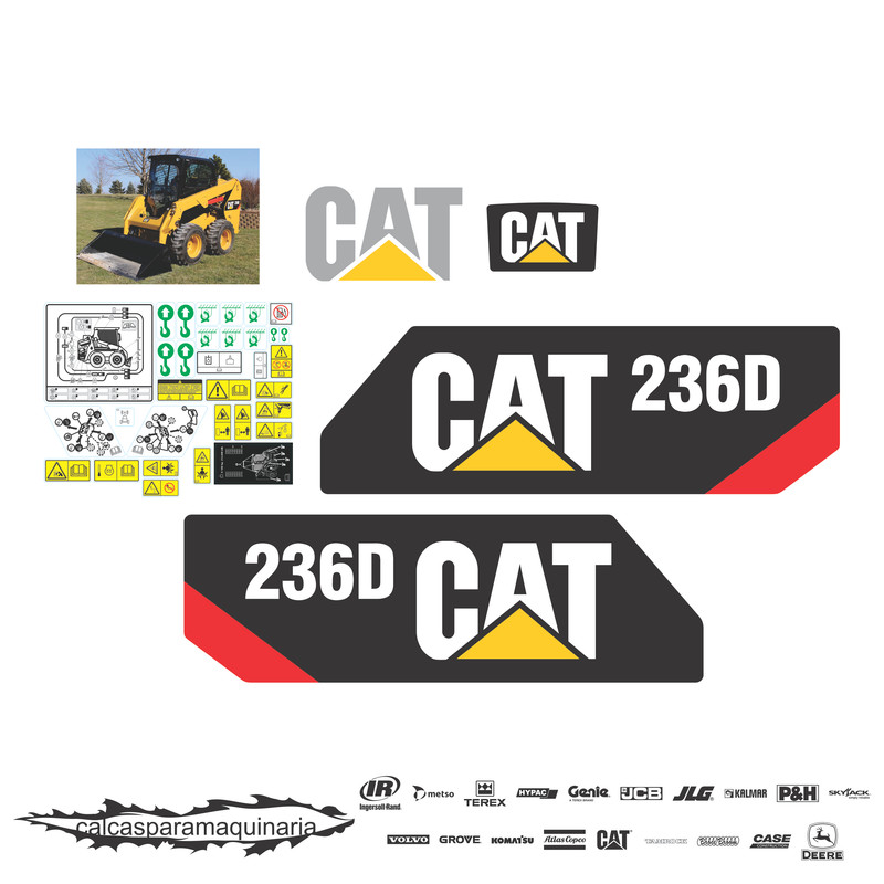 JUEGO DE CALCAS DE RESTAURACION PARA CAT 236D NVO