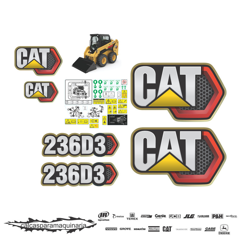 JUEGO DE CALCAS DE RESTAURACION PARA CAT 236D3 PANAL