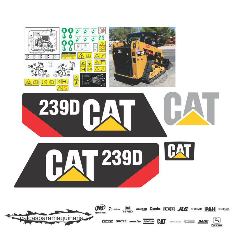 JUEGO DE CALCAS DE RESTAURACION PARA CAT 239D NVO